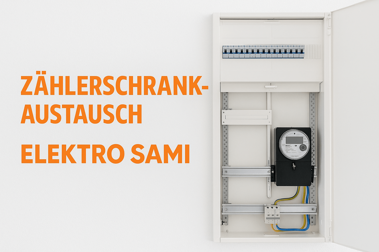 Moderner Zählerschrank Austausch durch Elektro Sami – sichere und vorschriftsgemäße Elektroinstallation für Photovoltaikanlagen, Wallboxen und Wärmepumpen in Treuchtlingen und Umgebung.