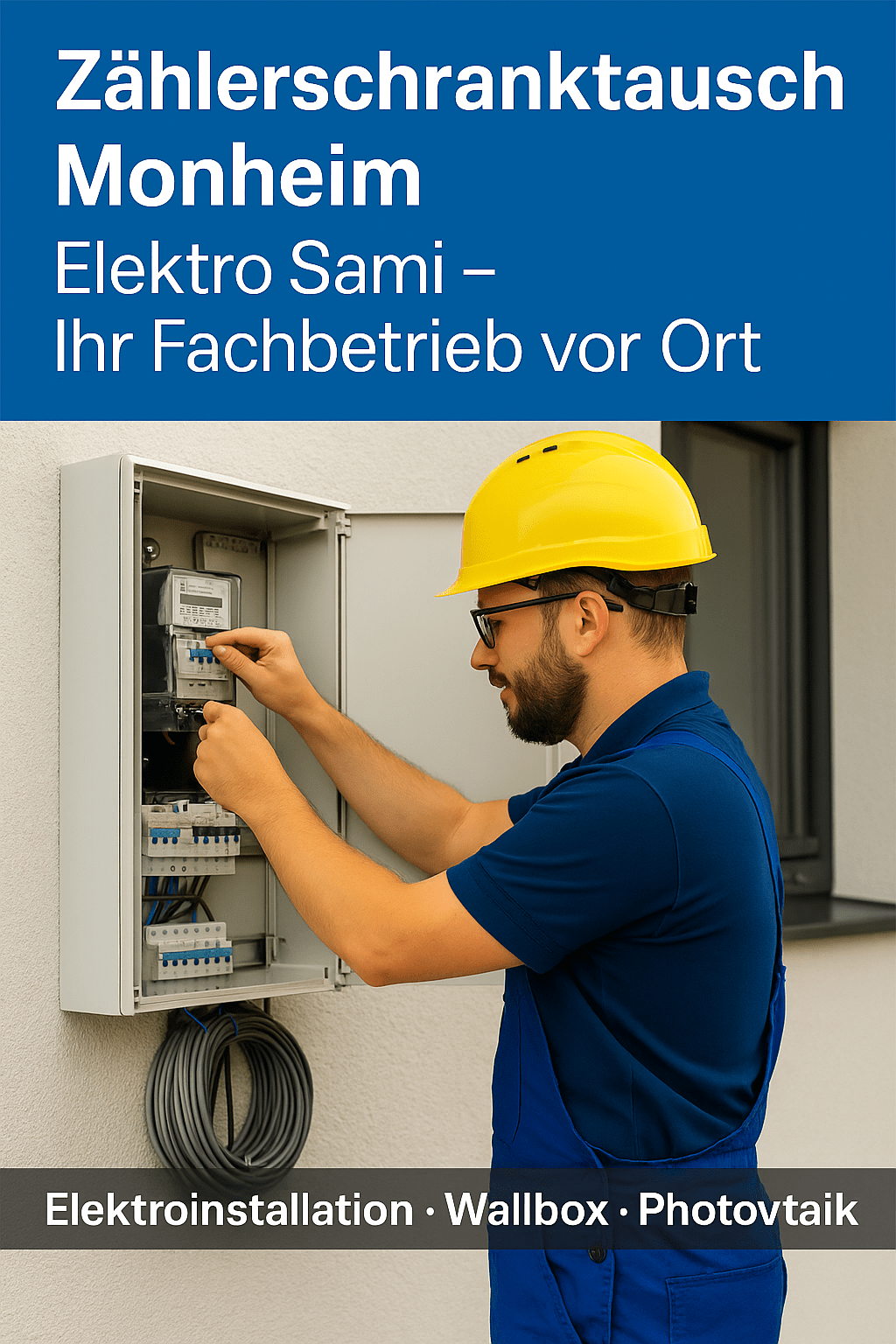 Zählerschranktausch Monheim. Sicherungskasten erneuern Fachbetrieb Elektro Sami modernisiert Elektroverteilungen zuverlässig und sicher für Alt- und Neubauten.